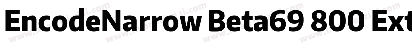 EncodeNarrow Beta69 800 ExtraBold字体转换
